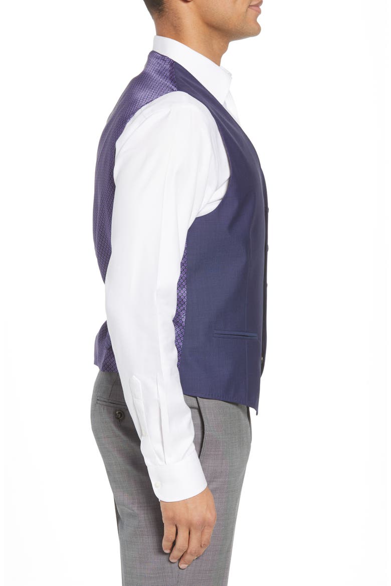 Troy Slim Fit Solid Wool Vest, Alternate, color, BLUE