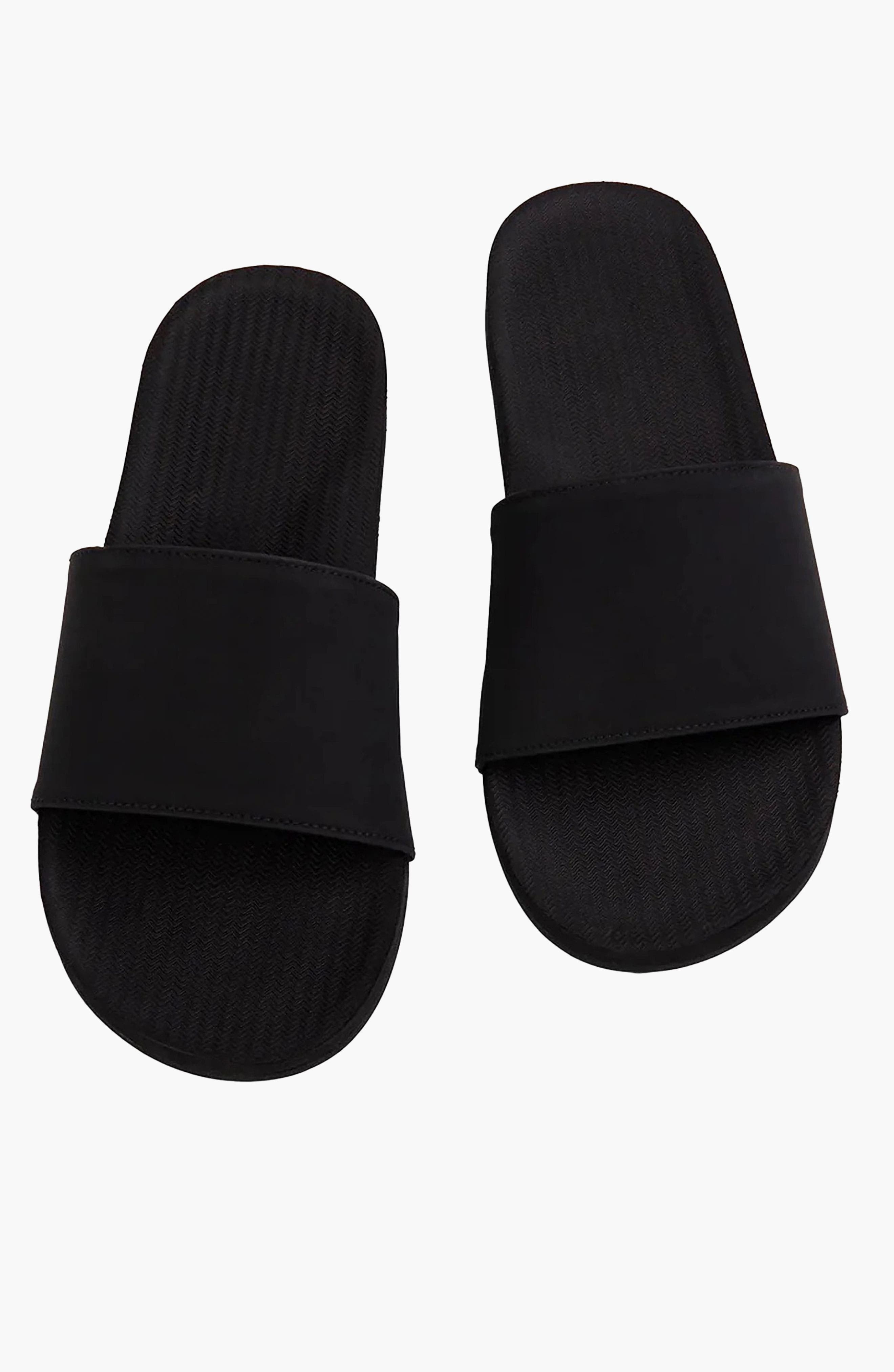 Indosole Responsibly-Made Tire Sole Slide Sandals, Alternate, color, Black