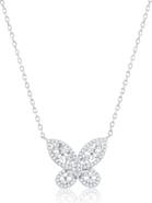 SUZY LEVIAN Pavé Cubic Zirconia Butterfly Pendant Necklace