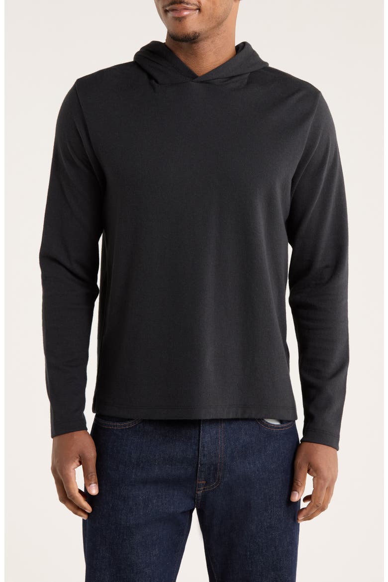 Double Face Knit Hoodie, Main, color, COASTAL/ AZUL