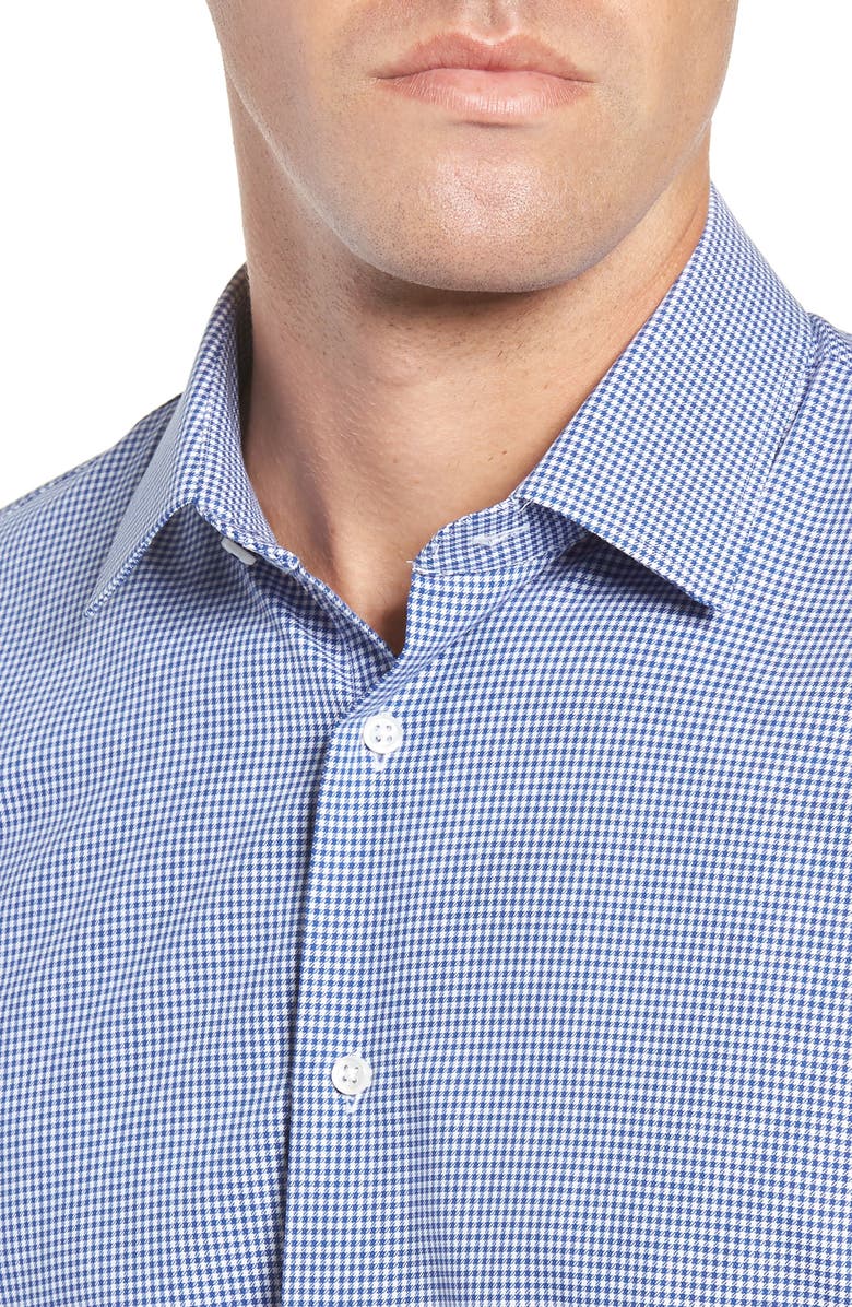 NORDSTROM MEN'S SHOP Tech-Smart Trim Fit Stretch Check Dress Shirt, Alternate, color, 