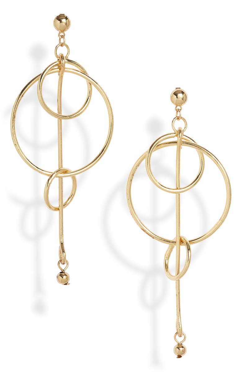 AREA STARS Diaz Pendulum & Hoop Drop Earrings, Main, color, 