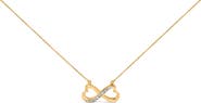 Haus of Brilliance Gold Vermeil Diamond Accent Infinity Heart Pendant Necklace