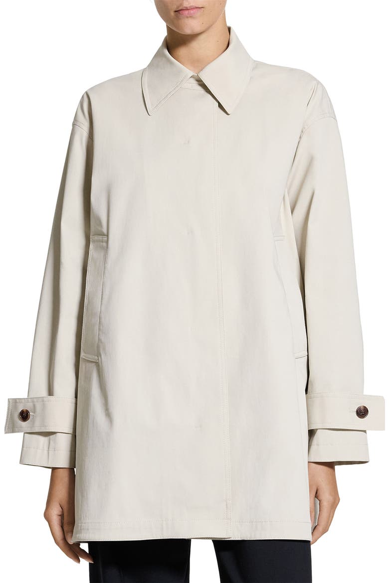 Sleek A-Line Trench Jacket, Main, color, SAND