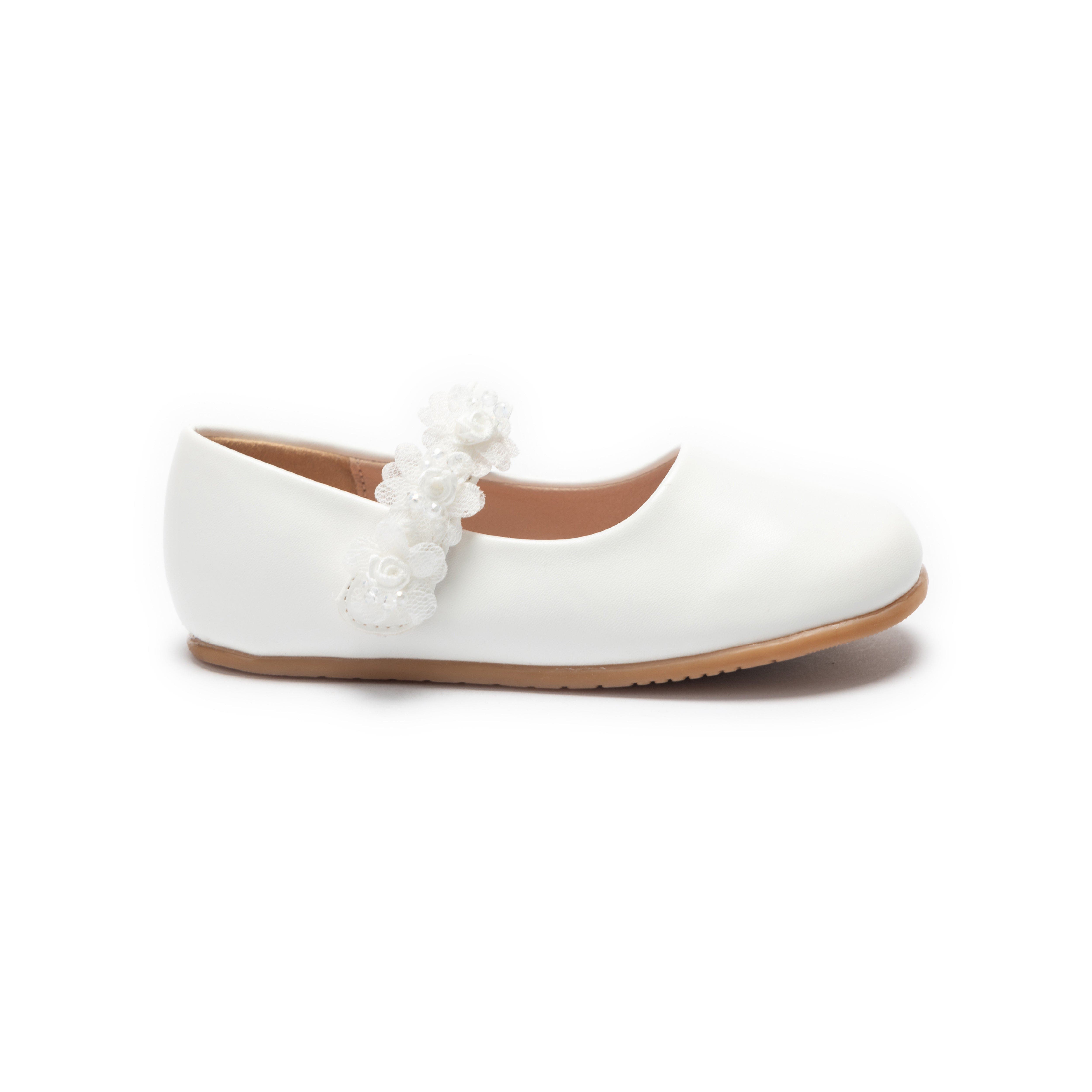 Tulleen Lyra Flower Shoes, Alternate, color, White