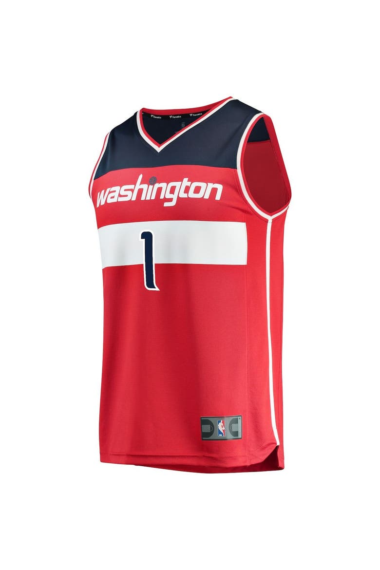Youth Fanatics Branded Johnny Davis Red Washington Wizards Fast Break Replica Jersey - Icon Edition, Alternate, color, Red