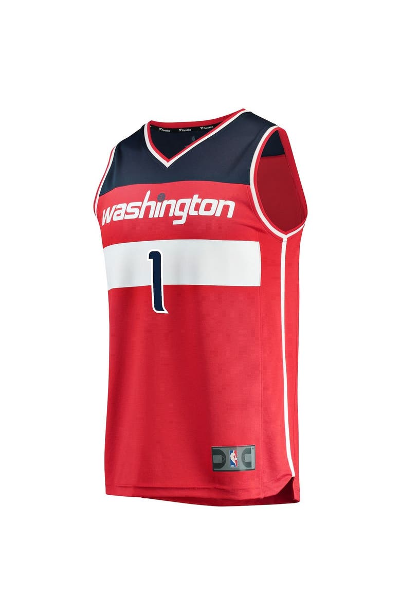 FANATICS Youth Fanatics Branded Johnny Davis Red Washington Wizards Fast Break Replica Jersey - Icon Edition, Alternate, color,