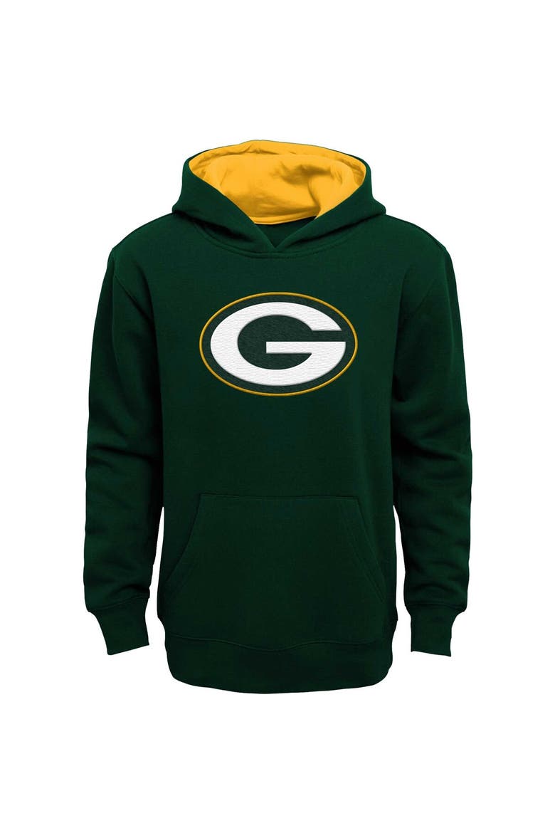 Youth Green Green Bay Packers Prime Pullover Hoodie, Alternate, color, Green