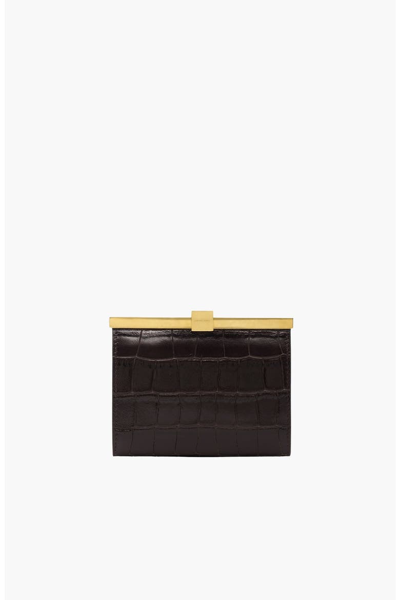Anine Embossed Wallet, Main, color, Dark Brown