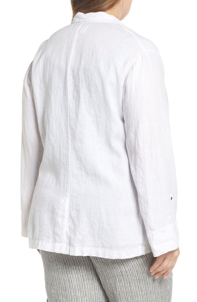 Caslon<sup>®</sup> Long Linen Boyfriend Blazer, Alternate, color, 