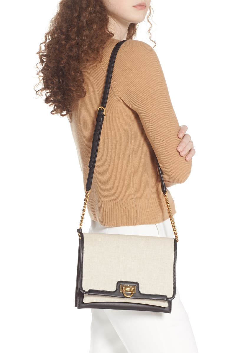 FERRAGAMO Salvatore Ferragamo Kuban Gancio Square Crossbody Bag, Alternate, color,