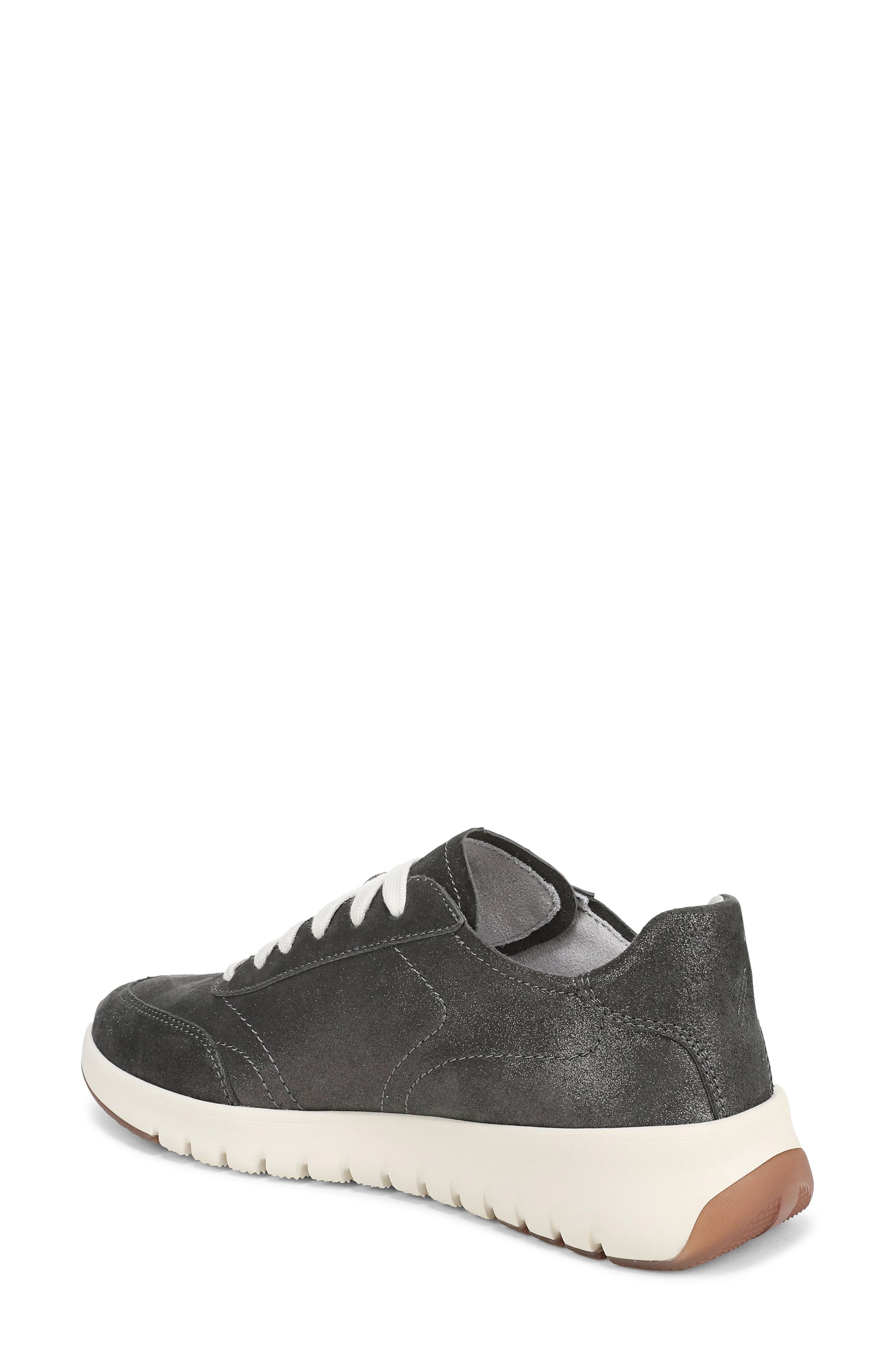 Vionic Uptown Metallic Suede Sneaker, Alternate, color, Polluted Silver