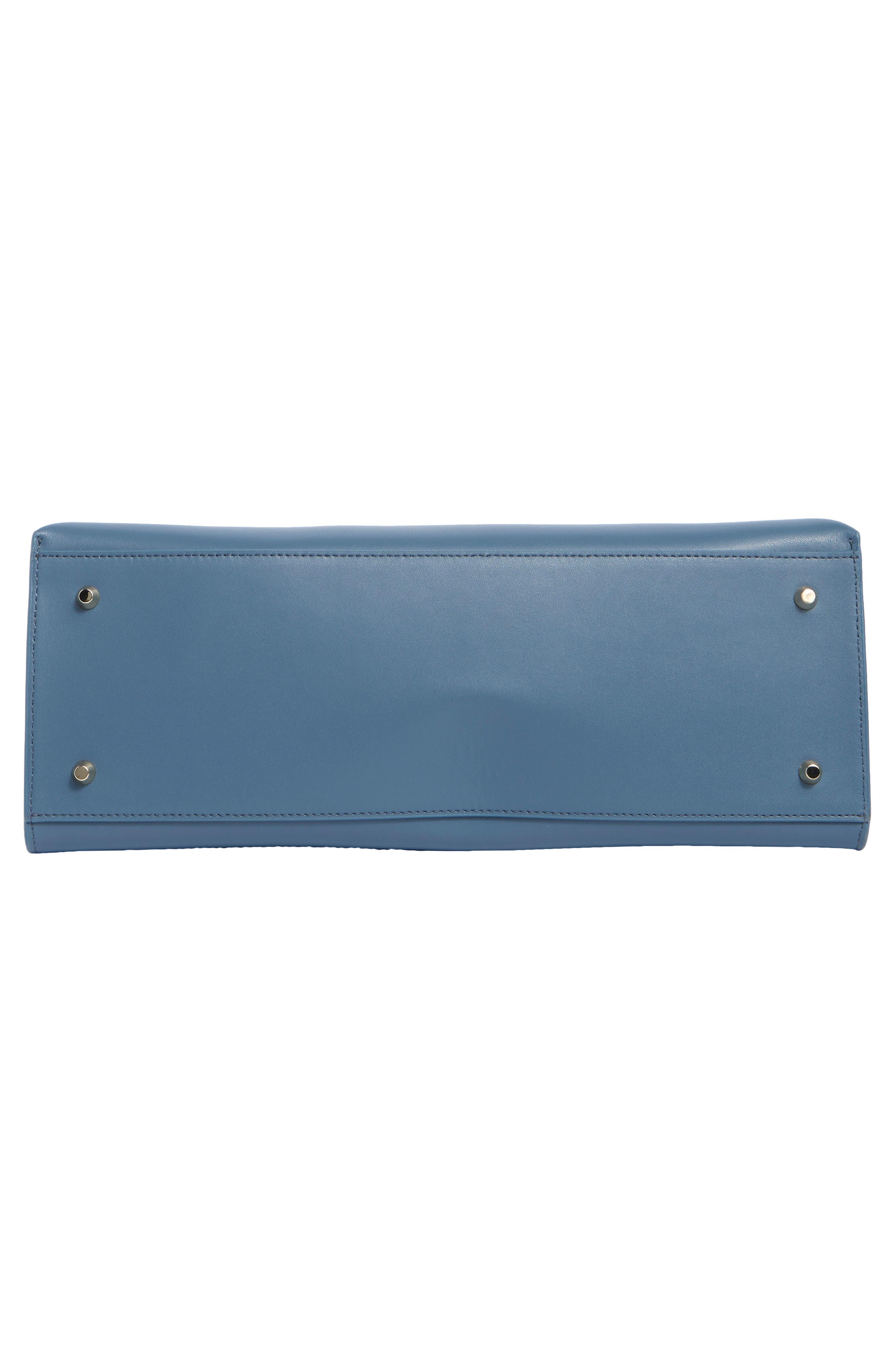 Mia Sofia Large Leather Tote, Alternate, color, DENIM