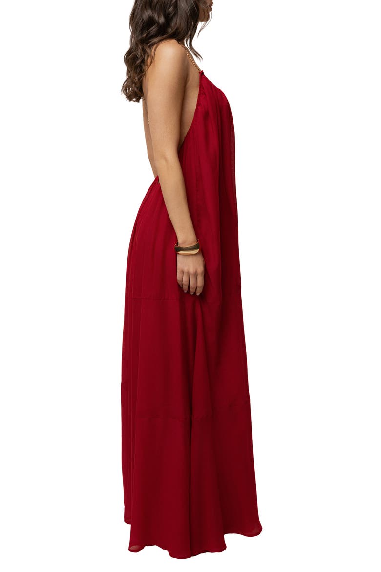 Hana Backless Maxi Dress, Alternate, color, Red