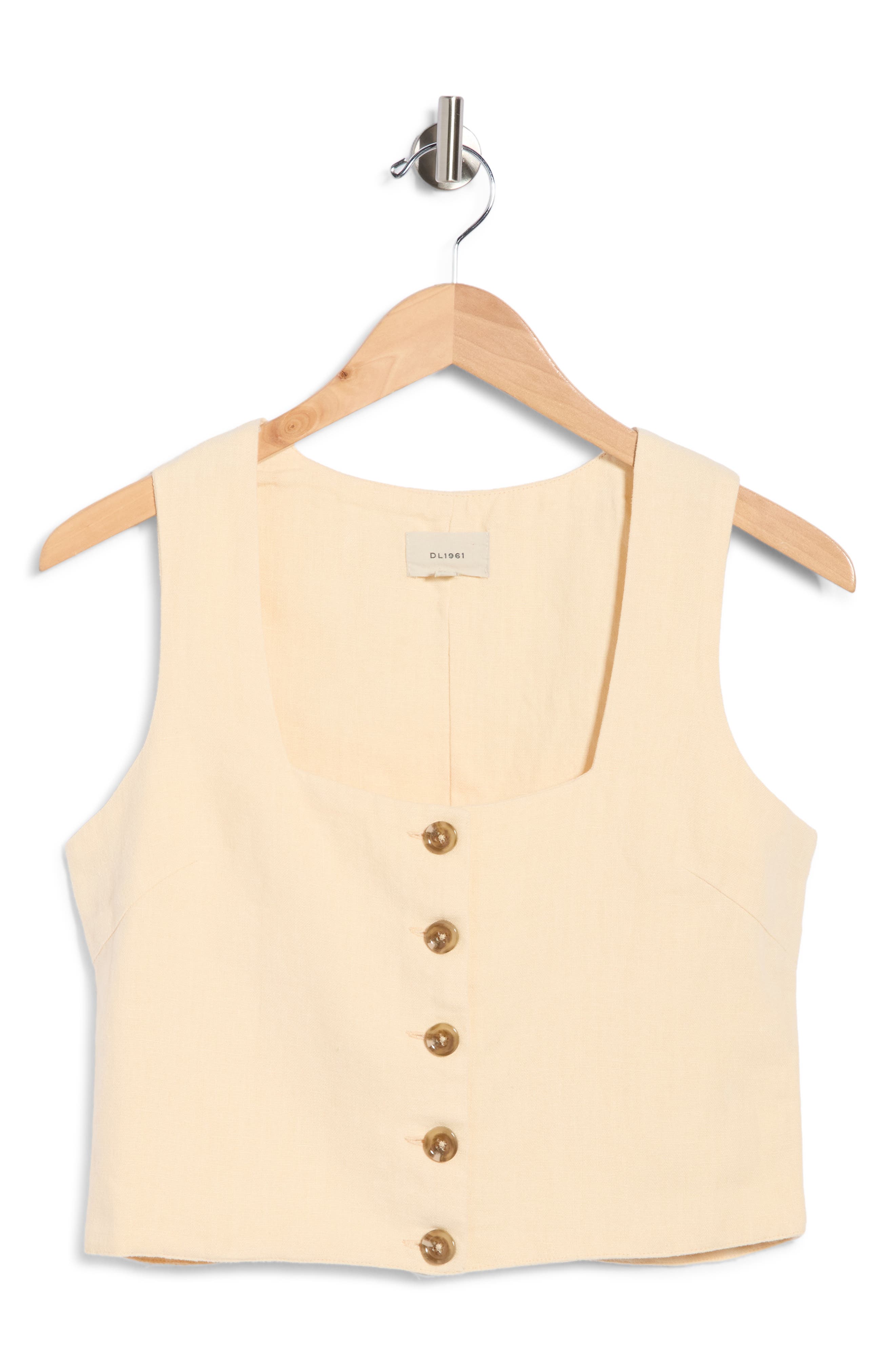 DL1961 Lizzie Button Crop Top