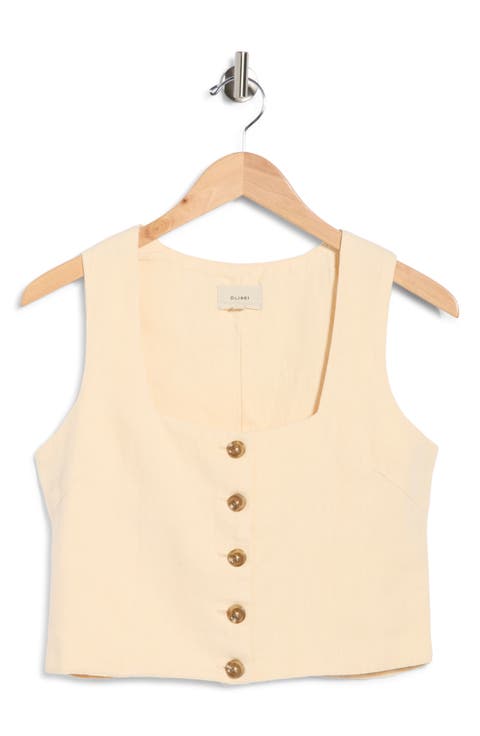Lizzie Button Crop Top