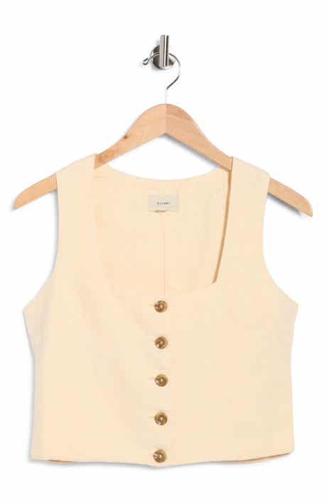 DL1961 Lizzie Button Crop Top