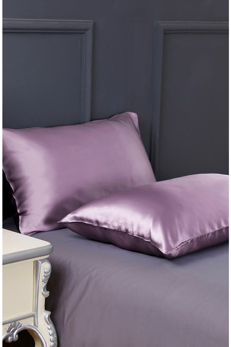 Pure Mulberry Silk Terse Envelope Luxury Pillowcase, Alternate, color, Lavender