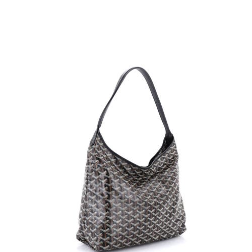 Pre-owned Goyard  Goyard Boheme Hobo Printed Coated Canvas In Gray