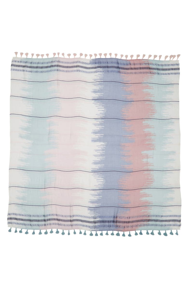 Caslon<sup>®</sup> Caslon Ikat Stripe Linen Blend Scarf, Alternate, color, 