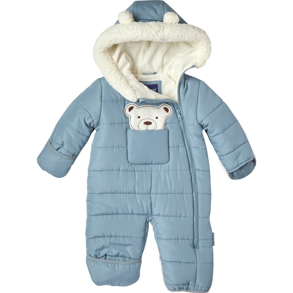 Wippette Babies' 3d Bear Applique Pram In Blue