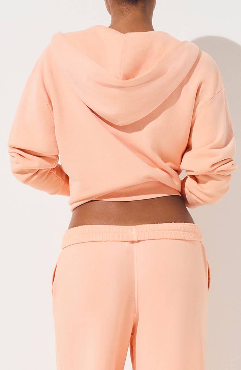 SKIMS French Terry Zip Hoodie, Alternate, color, Cantaloupe