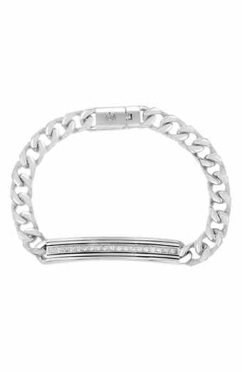 EFFY Men's White Sapphire Chain Bracelet
