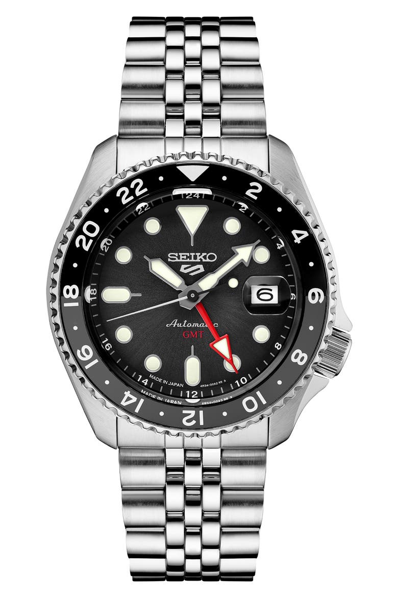 5 Sports Bracelet Watch, 42mm, Main, color, BLACK