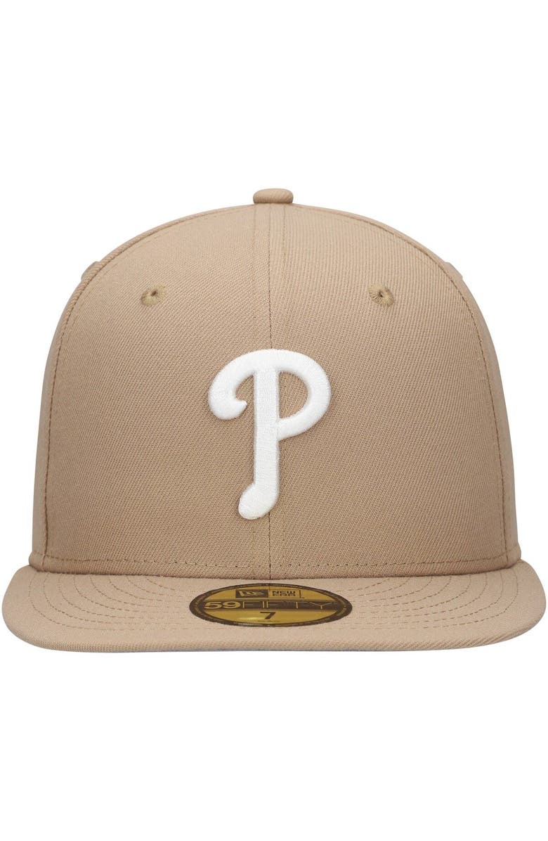 New Era Men's New Era Khaki Philadelphia Phillies 59FIFTY Fitted Hat, Alternate, color, 