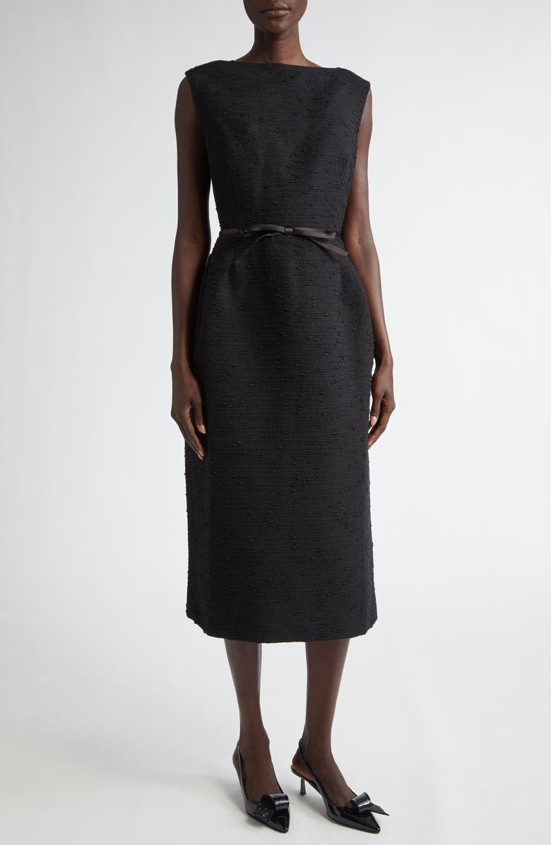 Erdem Belted Tweed Sheath Dress, Main, color, 