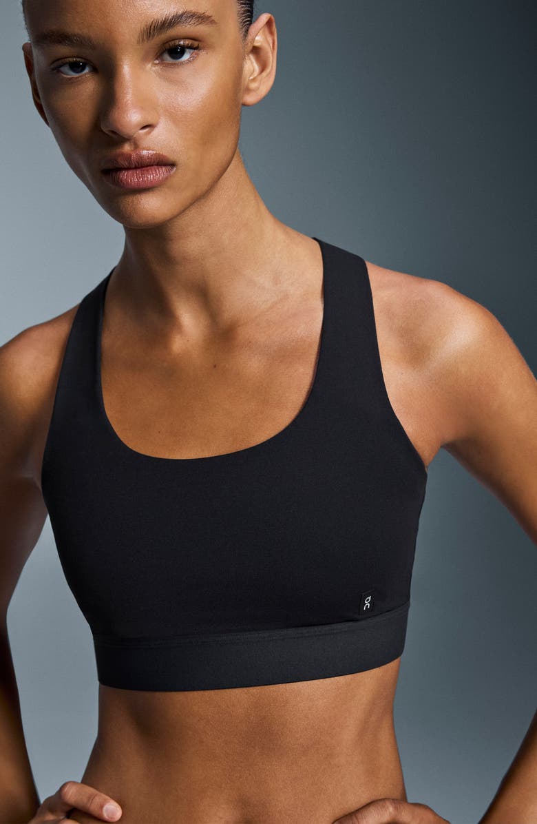 On Core Sports Bra, Alternate, color, Black