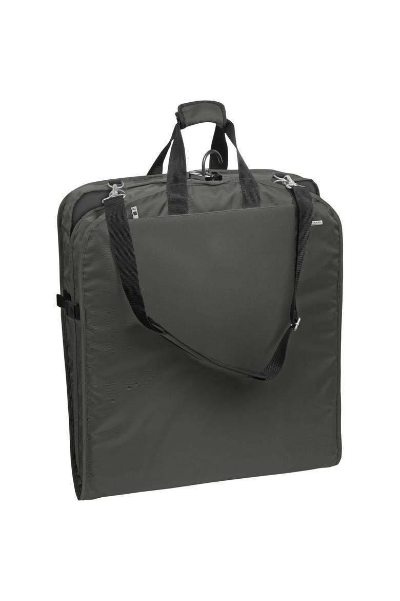 45" Premium Extra Capacity Travel Garment Bag With Shoulder Strap, Main, color, Grey