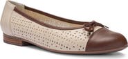 ara Sangria Cap Toe Flat