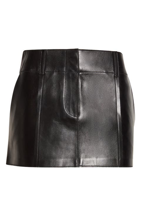 Jayda Leather Miniskirt