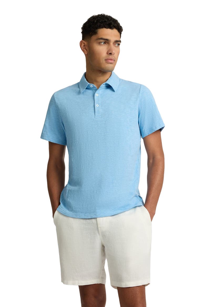 Heavyweight Slub Polo, Alternate, color, SEAPORT