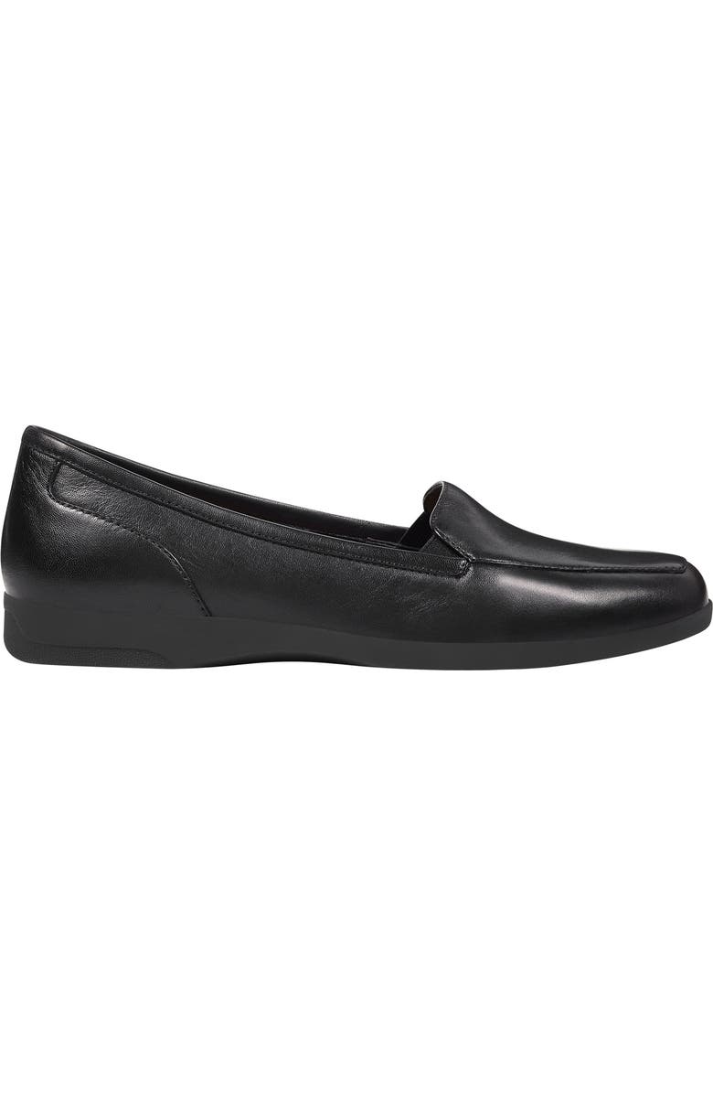 Easy Spirit Devitt Flat, Alternate, color, Black Leather