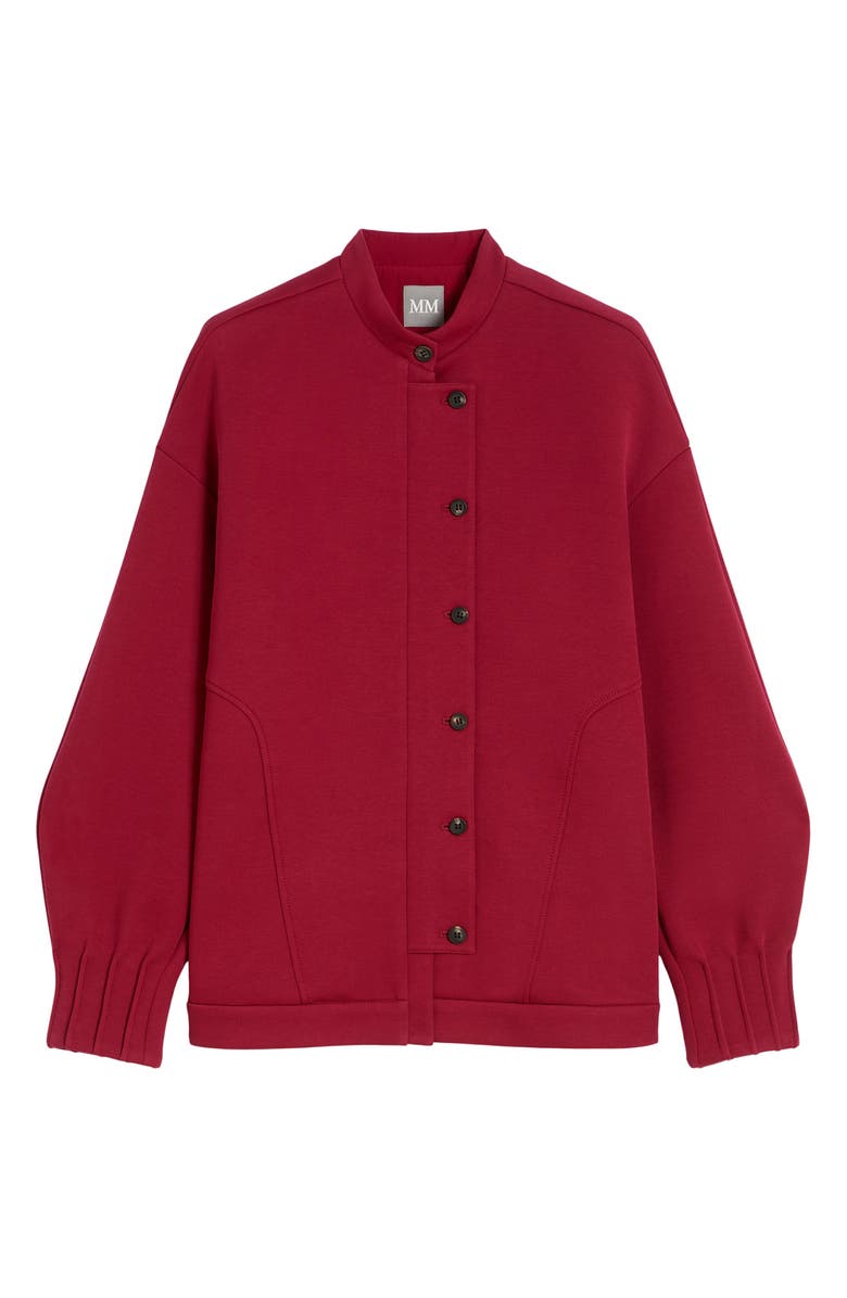 MM by Max Mara Aceto Cotton Blend Jacket, Alternate, color, Dark Red
