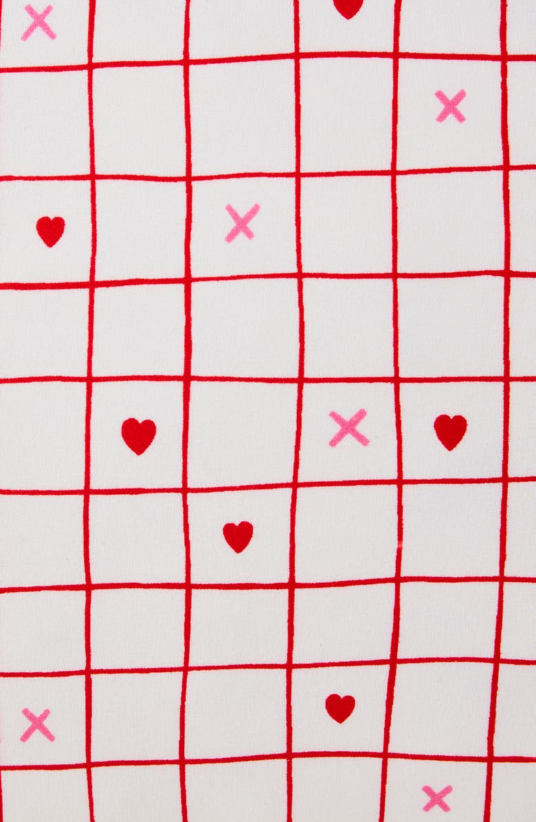 Hallmark Love Grid Sheet Set, Alternate, color, White/Red