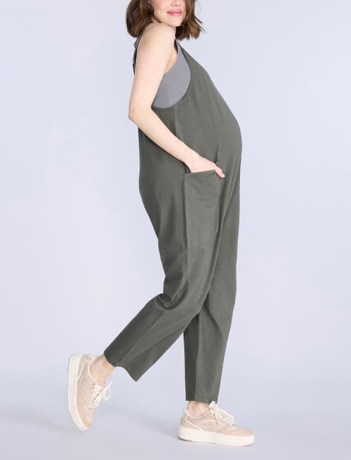 Motherhood Maternity Sleeveless Relaxed Fit Maternity Jumpsuit In Animal Print