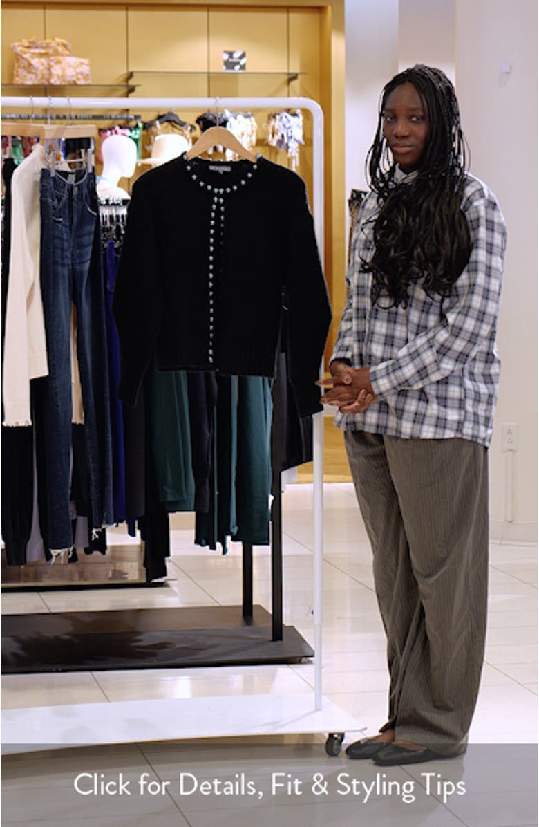 Faux Pearl Trim Cardigan, sales video thumbnail