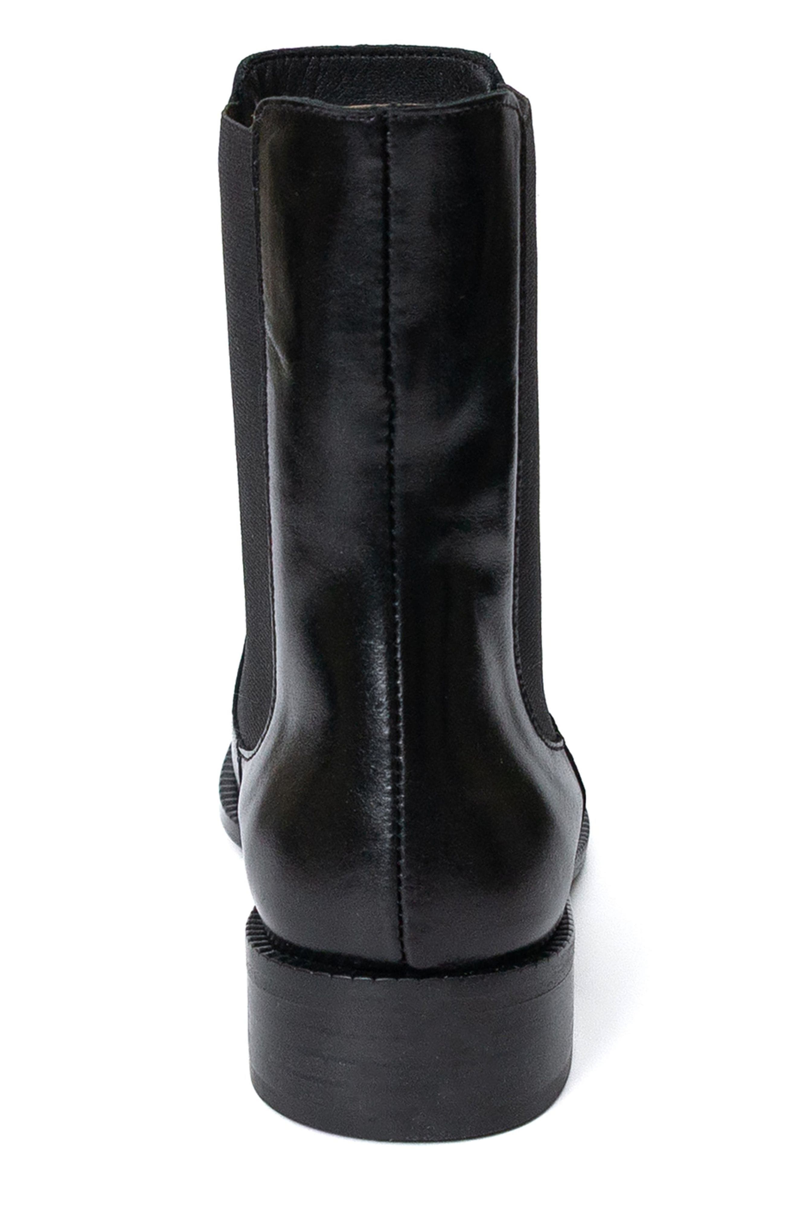 Menina Step Balmoral Leather Chelsea Boot, Alternate, color, Black