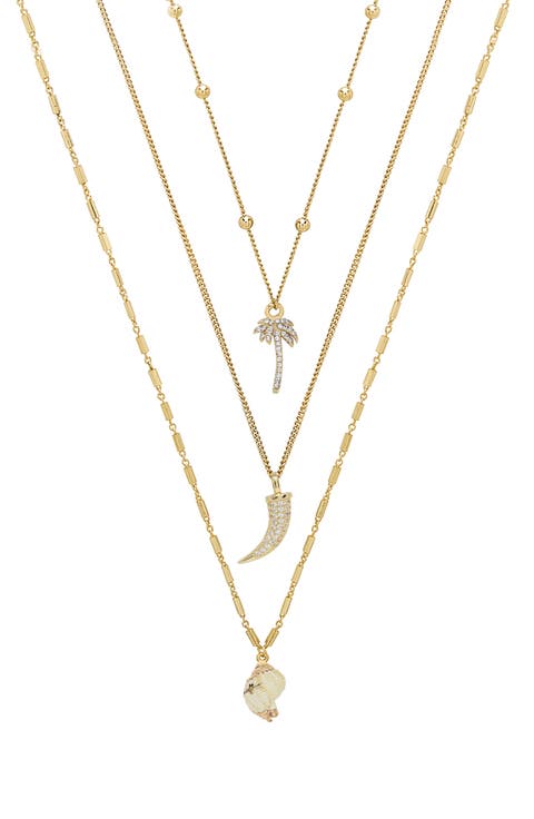 Set of 3 Tropical Necklaces