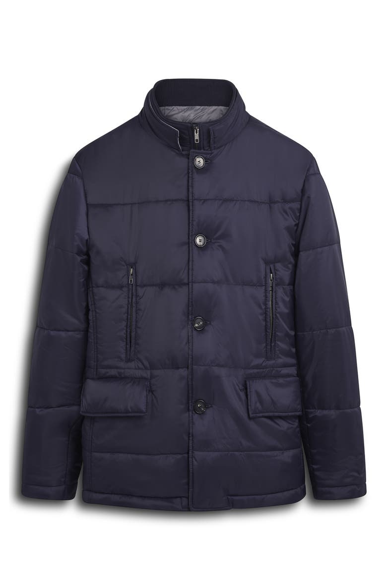 Water Repellent Quilted Jacket, Alternate, color, NAVY