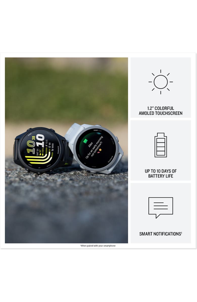 Garmin Forerunner 170 Music 43mm Smartwatch, Alternate, color,