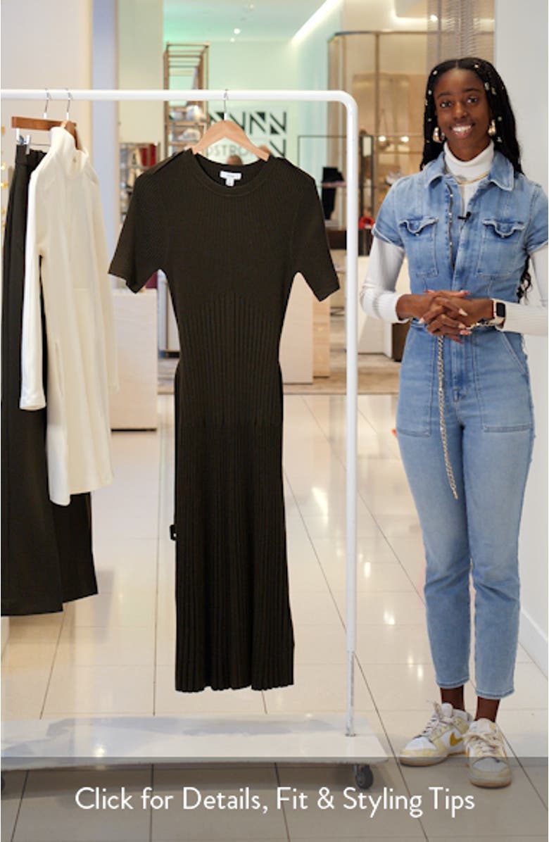 Vida Belted Rib Sweater Dress, sales video thumbnail