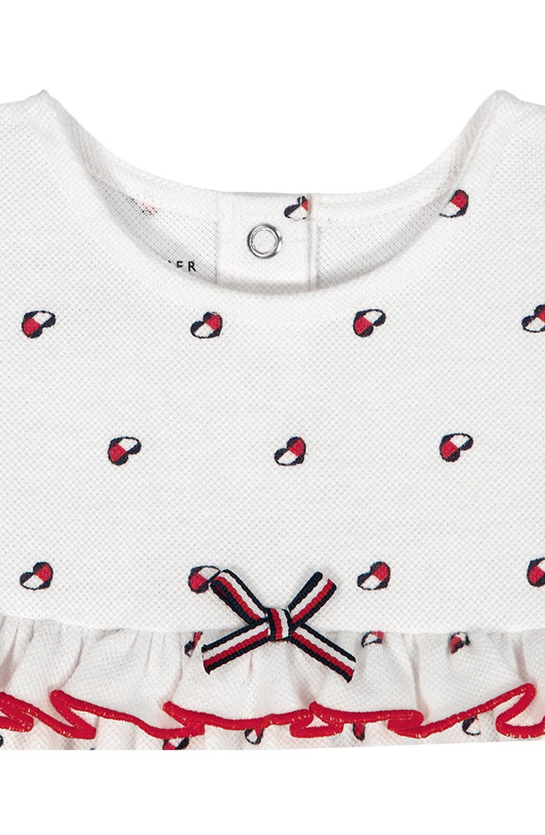 Tommy Hilfiger Tommy Heart Logo Top & Bloomers Set, Alternate, color, 