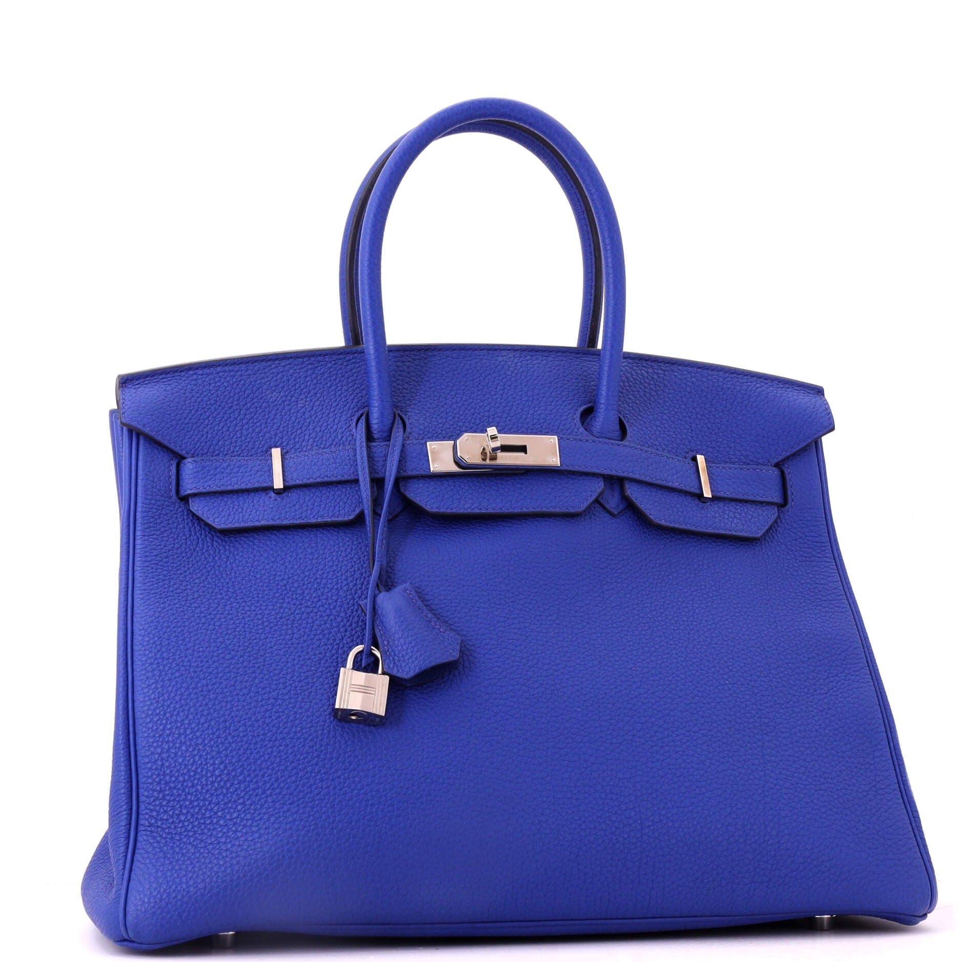Birkin Handbag Blue Togo with Palladium Hardware 35, Alternate, color, Blue