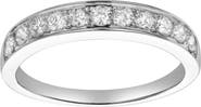 LuvMyJewelry Apex 14K Gold Round Diamond Studded Band Ring - 0.5cts