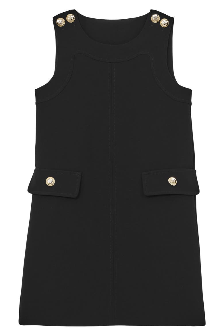 Kids' Cyrus Pinafore Dress, Main, color, BLACK