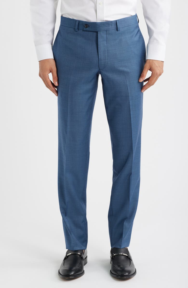 Jack Victor Esprit Regular Fit Blue Super 110s Sharkskin Suit, Alternate, color, Blue